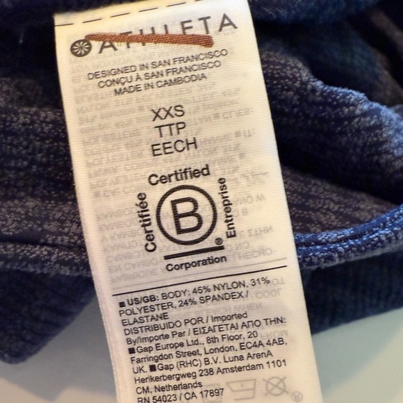 Athleta Elation Textured Straight Leg Pant Leggings Yoga XXS Athleisure NWOT - Picture 6 of 9